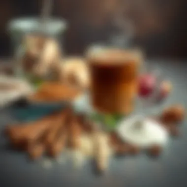 Ingredients for making cold coffee