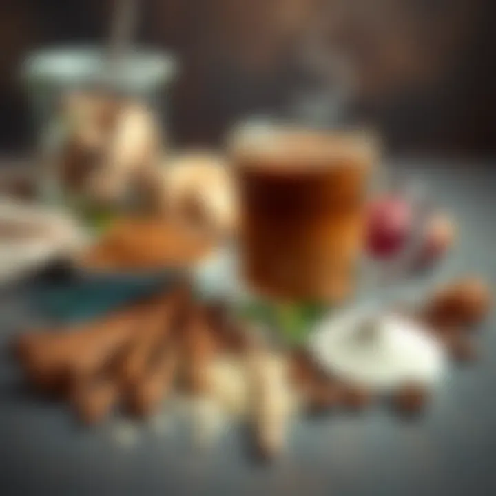 Ingredients for making cold coffee