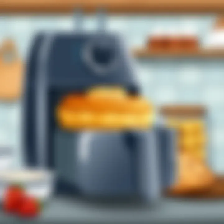 Airfryer ready to bake a soufflé