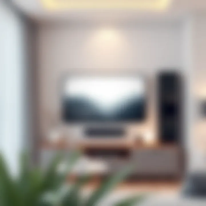 Sleek Minimalist Television Decoration Minimalist approach to television decoration in a sleek environment