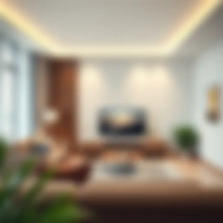 Modern Living Room with Stylish Television Unit Modern television unit integrated into a contemporary living room design