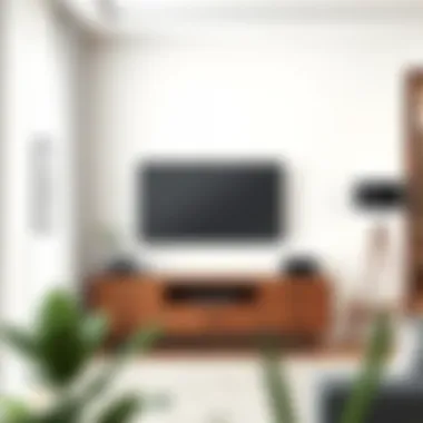 Embracing Minimalism in TV Unit Design Contemporary minimalist television unit setup