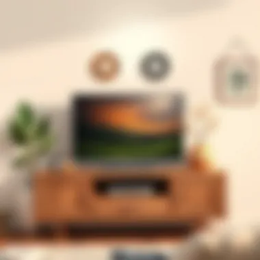 The Charm of Wooden Television Units Stylish wooden television unit with decorative elements