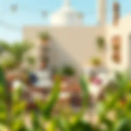 Cozy terrace with vibrant plants and modern furniture