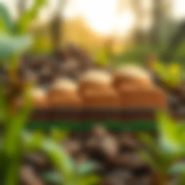 Illustration of soil formation over time