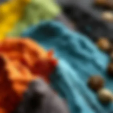 Artistic representation of soil colors used in painting and design