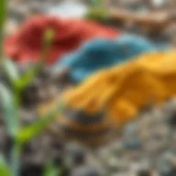 A vibrant display of various soil colors in a natural landscape