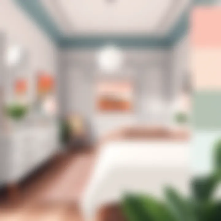 A serene bedroom showcasing popular paint hues