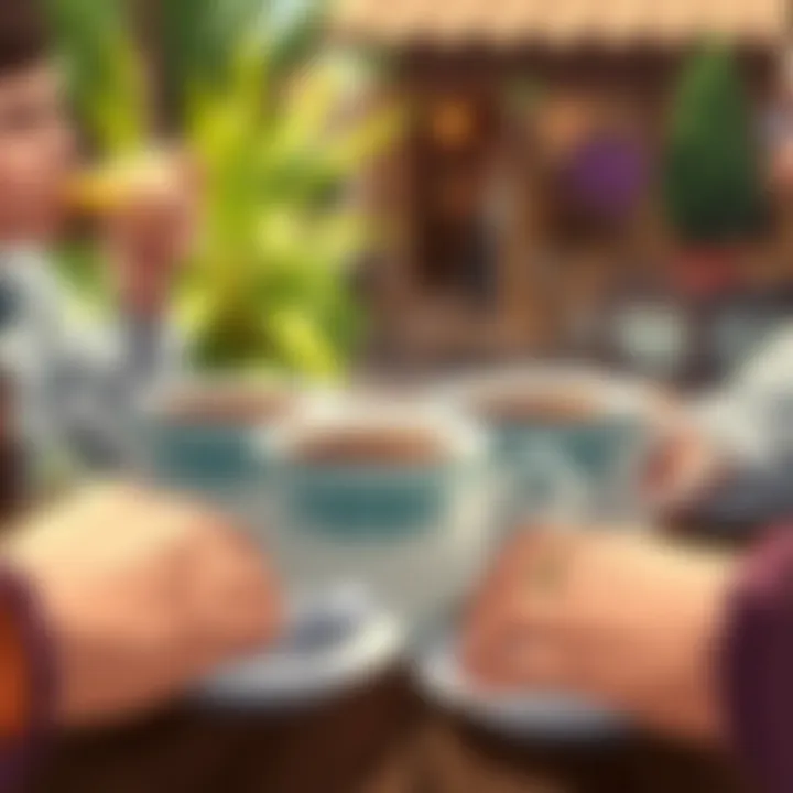 Cultural gathering over cups of coffee