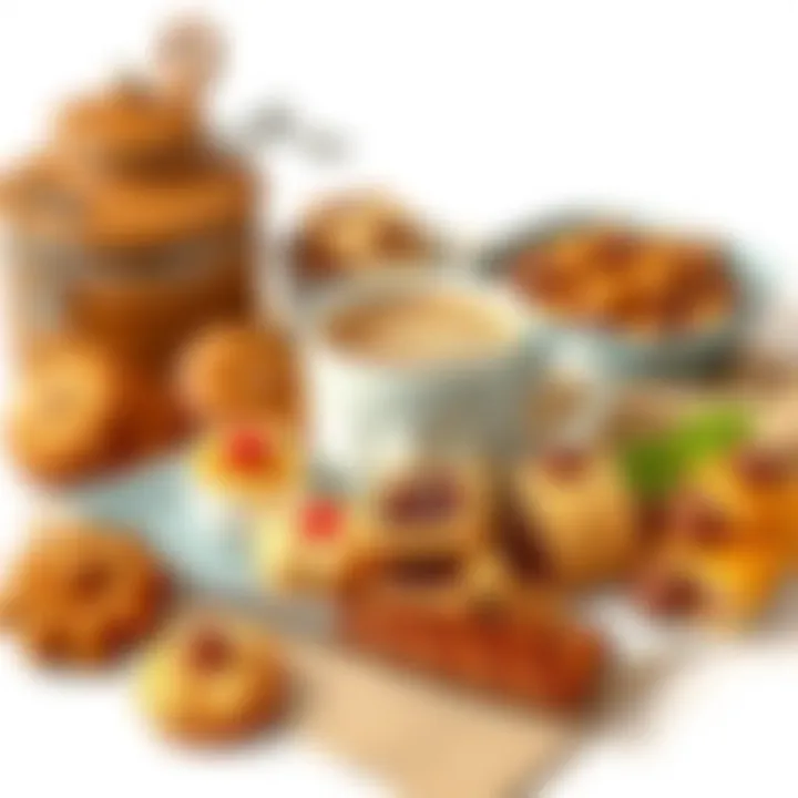 Assorted Turkish delights and snacks alongside coffee