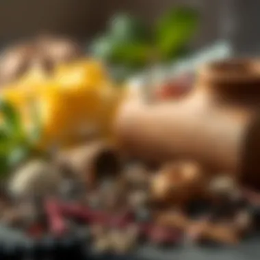 Natural ingredients used for creating incense blends