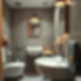 Creative small bathroom design with modern fixtures