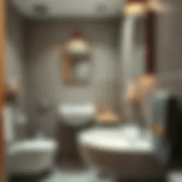 Creative small bathroom design with modern fixtures