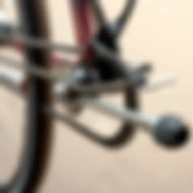 Bicycle chain being looped around the rear derailleur