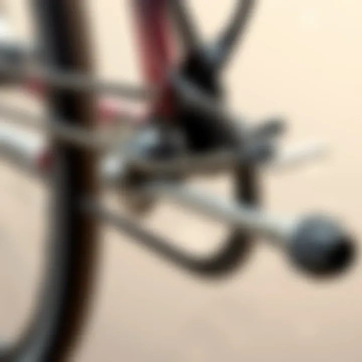 Bicycle chain being looped around the rear derailleur