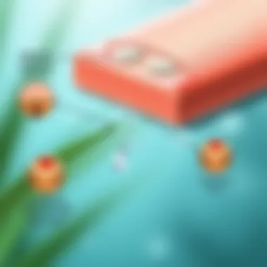 Diagram showing adhesive interaction with skin