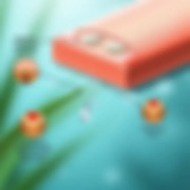 Diagram showing adhesive interaction with skin