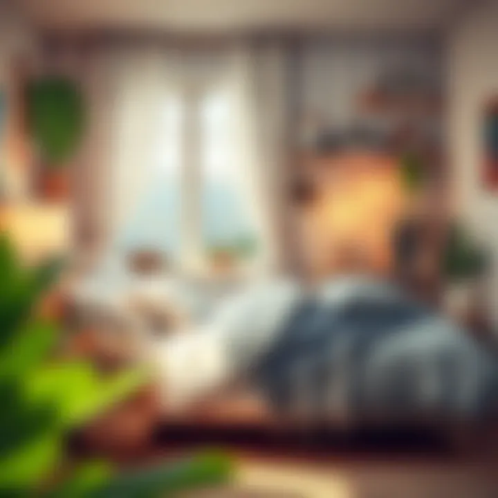 Cozy bedroom corner with decorative elements