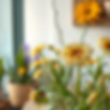 Creative DIY project using seasonal flowers