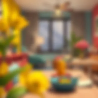 Harmonious blend of colors in a modern setting