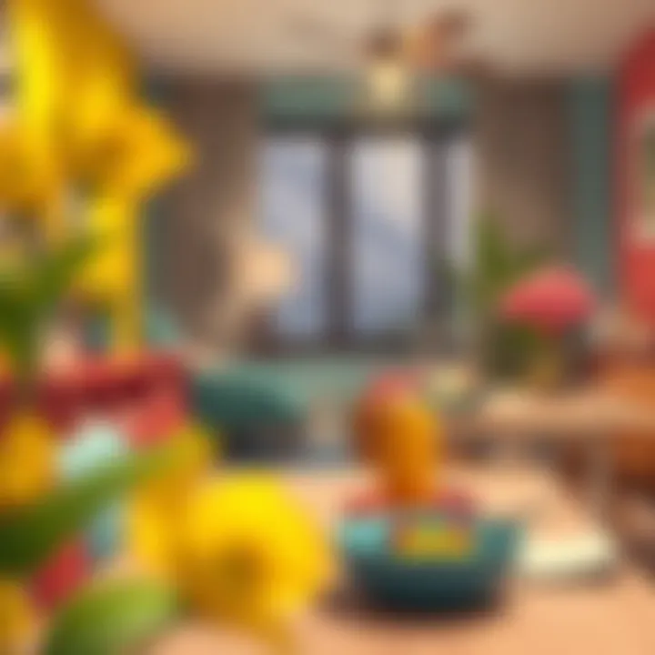 Harmonious blend of colors in a modern setting