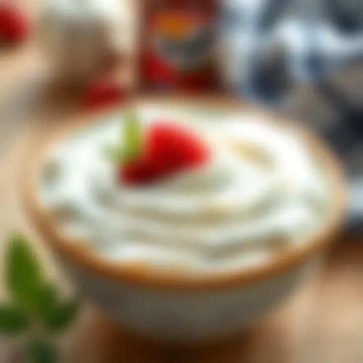 A serene bowl of yogurt showcasing its creamy texture