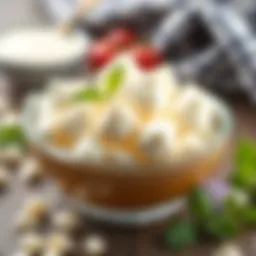 Fresh yogurt cultures in a bowl