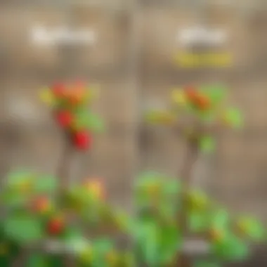 Before and after Yuka pruning comparison